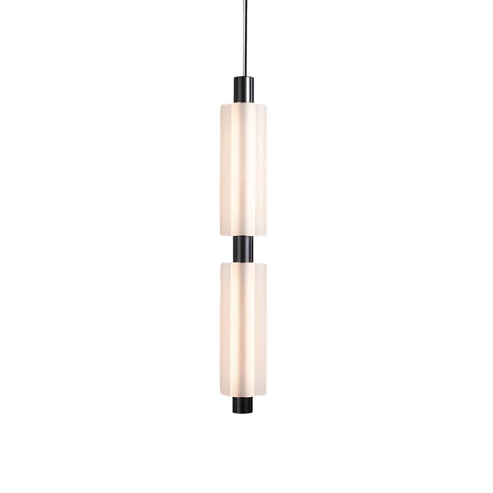 1 2 3 Heads Acrylic Cylinder Pendant Lights Modern Hanging Lamp In Gold Black