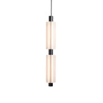 1 2 3 Heads Acrylic Cylinder Pendant Lights Modern Hanging Lamp In Gold Black