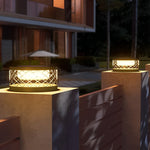 Round Solar Post Caps Light Ha091119