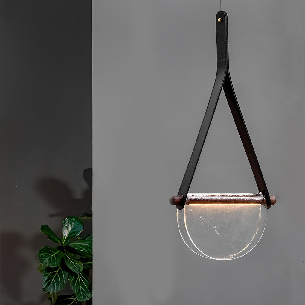 Semicircular Glass Belt Pendant Light Ha097852