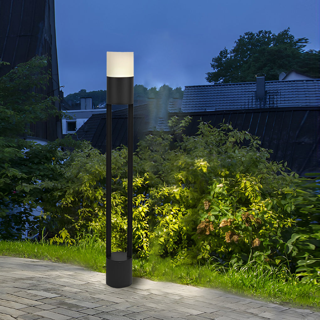 Round Minimalist Outdoor Post Lights Waterproof Led Pole Light Outdoor Lights