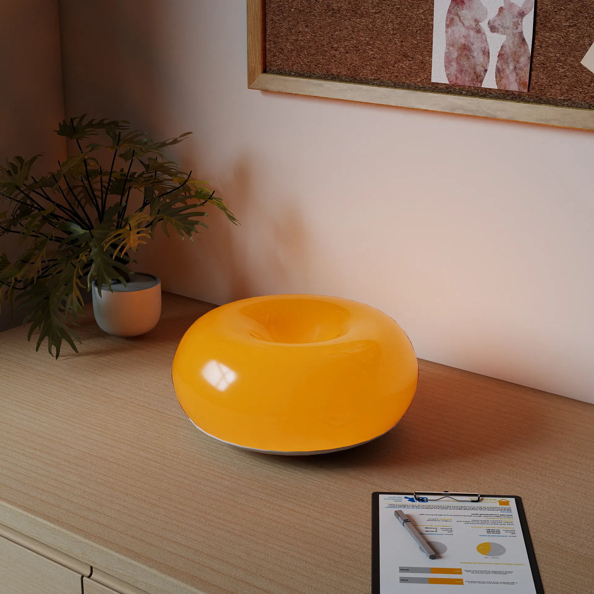 Modern Bauhaus Donut Table Wall Lamp