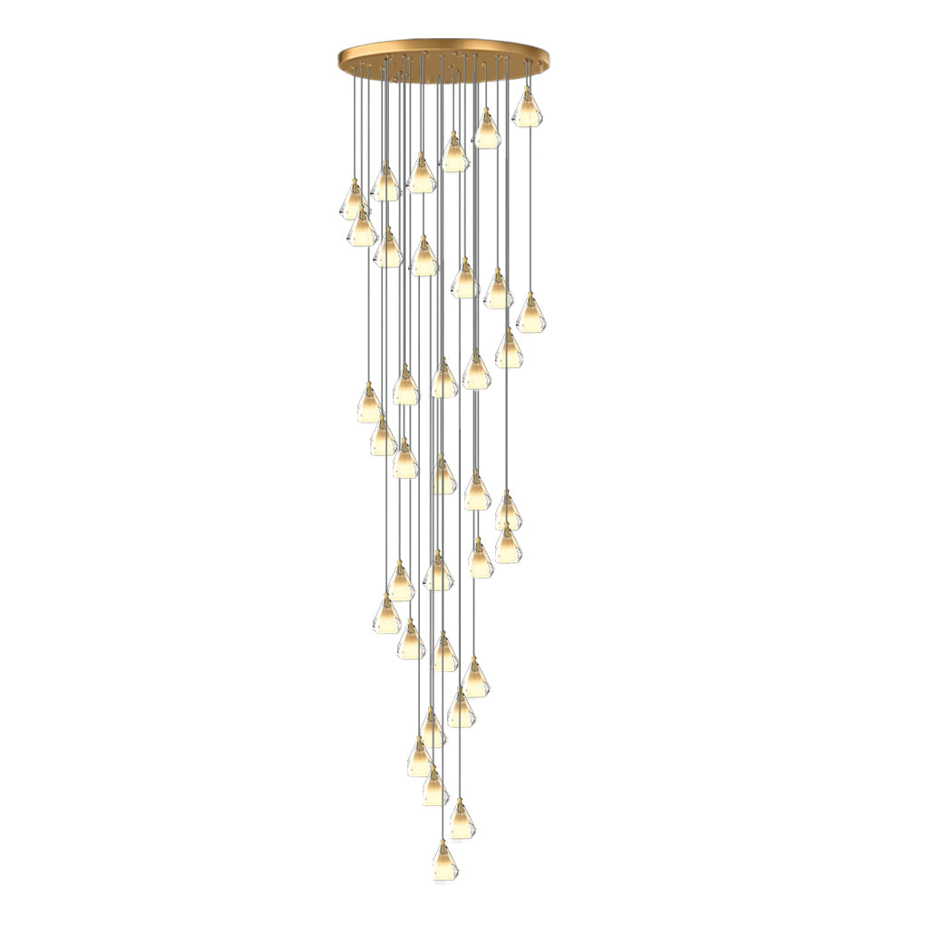 Crystal Shade Staircase Chandelier Ha095068