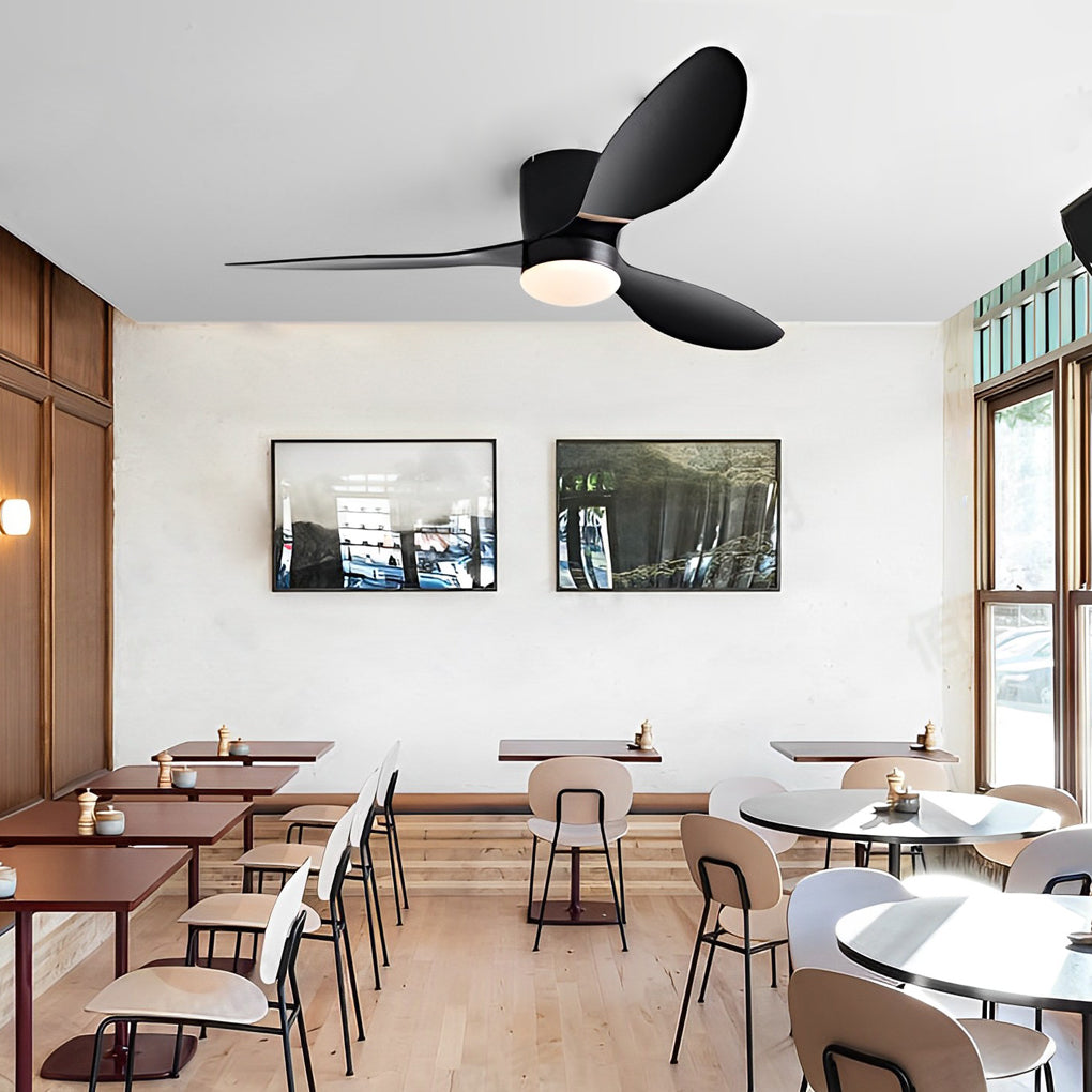3 Blades Mute Led Ceiling Fan Lamp Ha091731