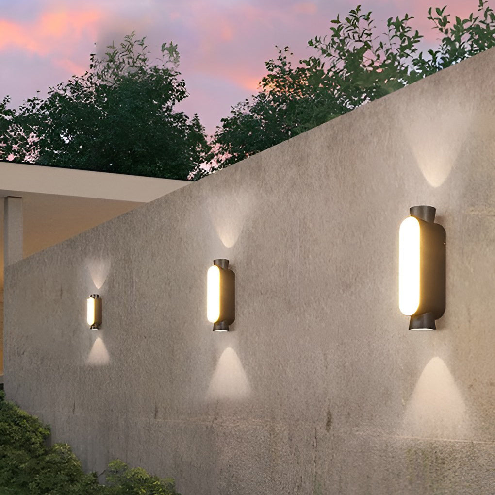 Up And Down Lights Black Modern Outdoor Wall Sconce