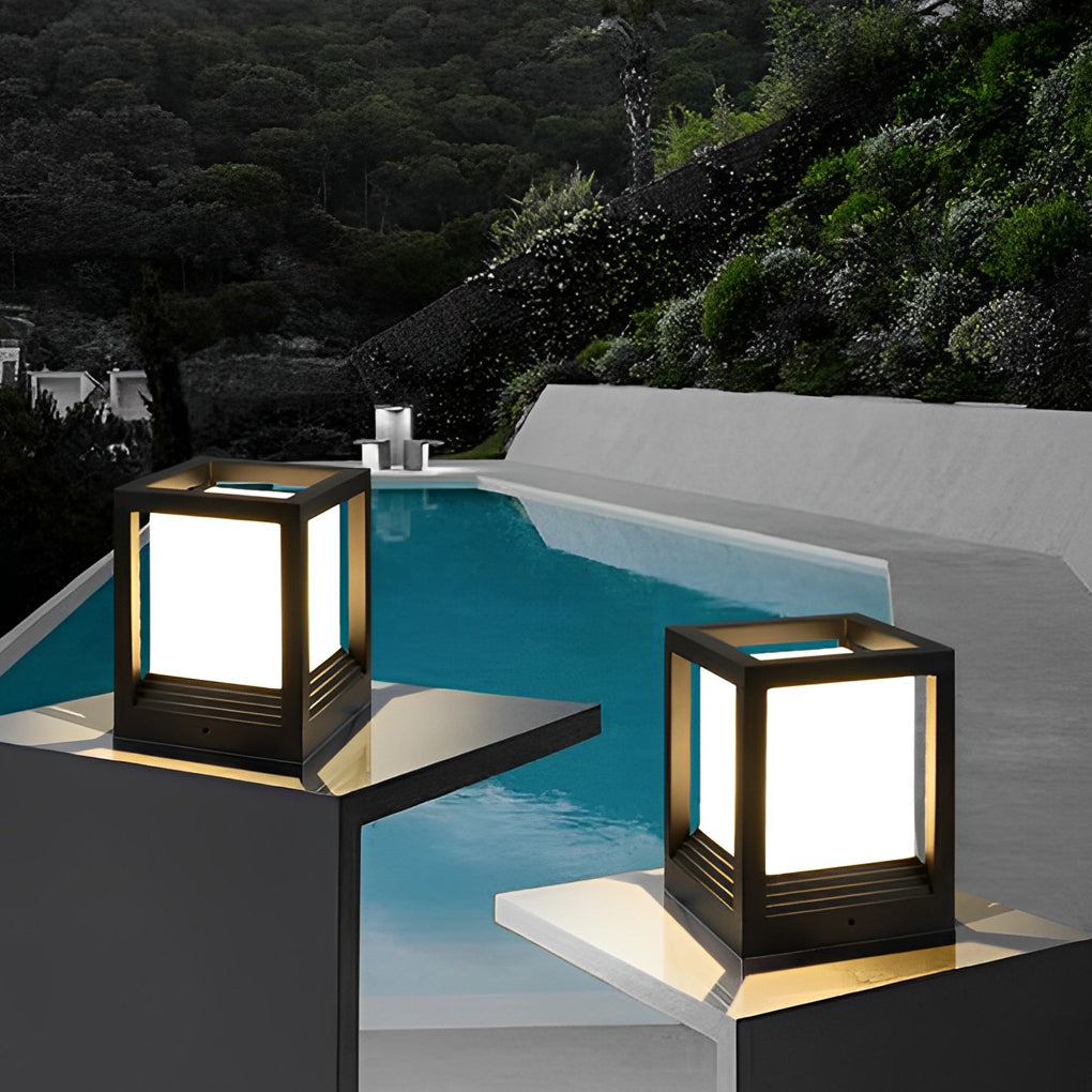 Square Modern Solar Fence Post Lights Li002272