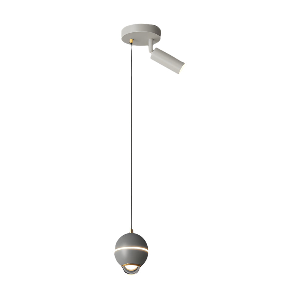 Small Metal Ball 3 Step Dimming Led Modern Pendant Lights With Spotlights