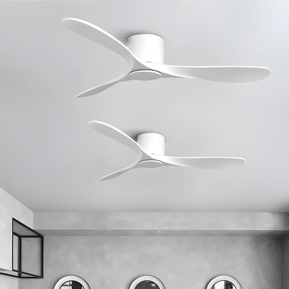 Modern 52 Inch Indoor 3 Blade Low Profile Ceiling Fan White