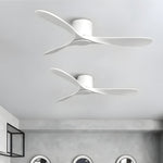 Modern 52 Inch Indoor 3 Blade Low Profile Ceiling Fan White