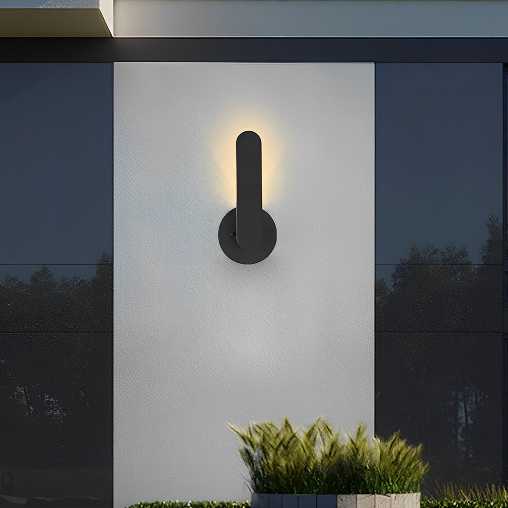 12 In High Matte Black Aluminum Armed Led Outdoor Wall Light
