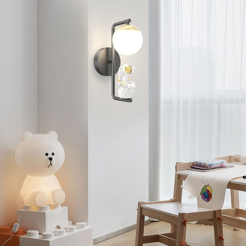 Cartoon Astronaut Decor Wall Lights Fixture Ha098346