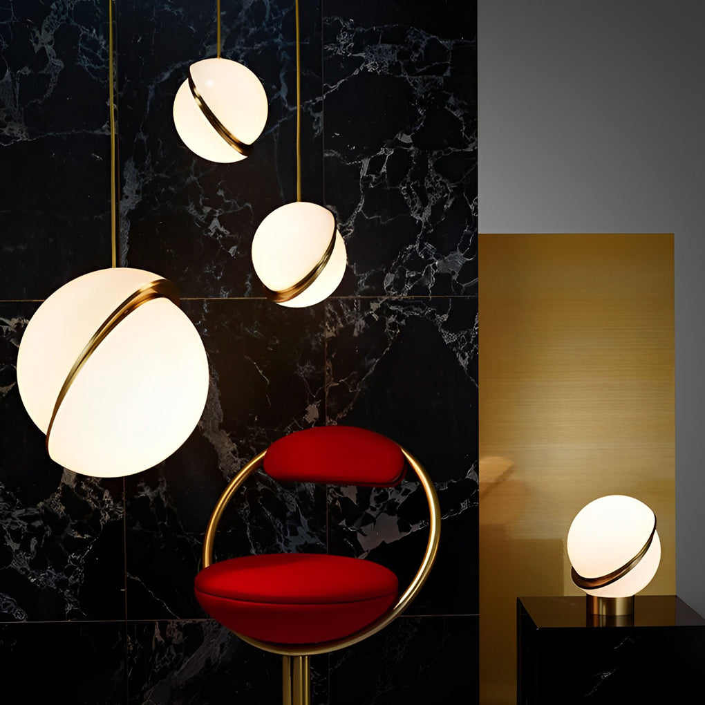 Round White Nordic Pendant Lights Ha075879