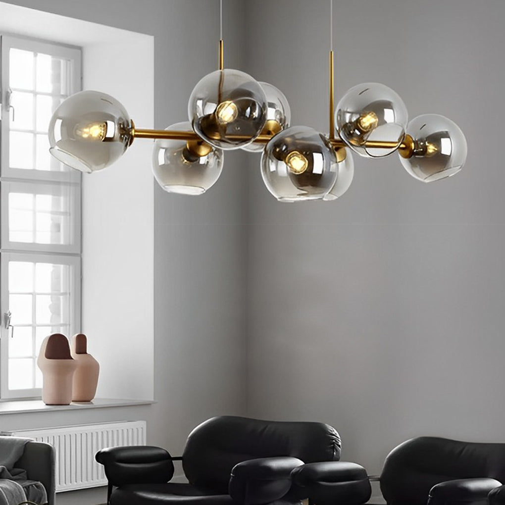 Glass Shade Led Postmodern Chandelier Ha089403