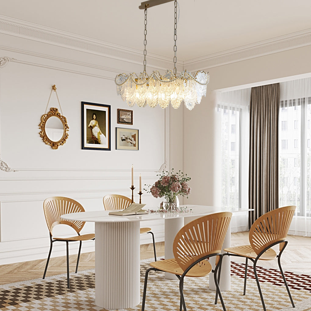 Glass Led French Style Chandelier Ha093728