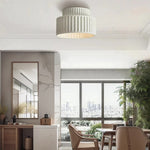 Vintage Cream Style Drum Ceiling Lamp