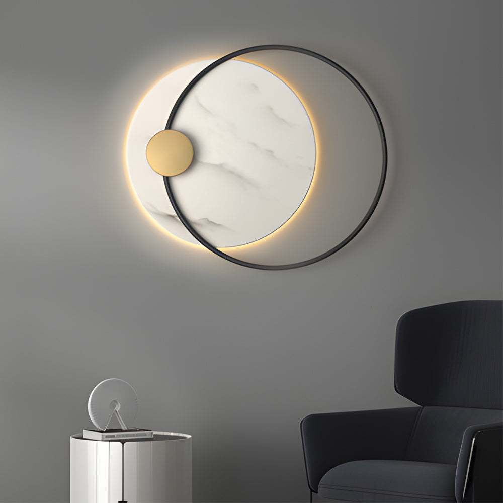 Dia 13 26 Round Marble Decorative Led Wall Sconces For Home