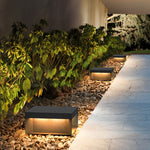 Square Led Hardwired Solar Outdoor Pier Mount Lantern Post Light Black
