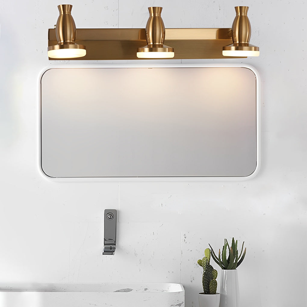 3 4 Lights 180 Adjustable Electroplated Metal Led Vanity Light