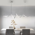 Aurelia 360° Rotating LED Chandelier — Nordic Modern Pendant Light for Dining and Living Spaces