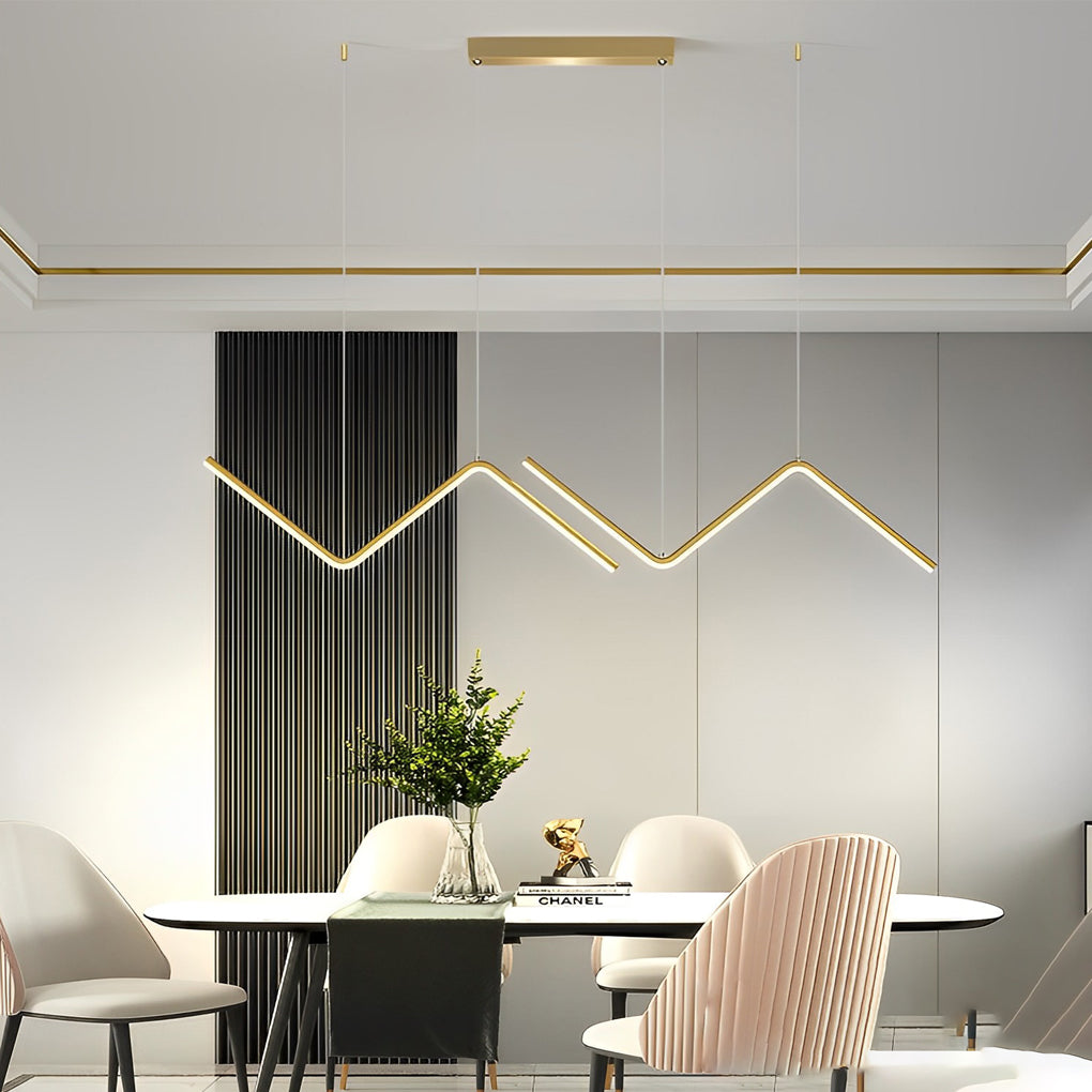 Wavy Linear Led Nordic Pendant Light Ha075738