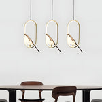 Modern Magpie Pendant Light Circle Oval Ring