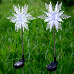 2Pcs Creative Snowflakes Decor Lawn Light Ha080966
