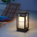Retro Black Solar LED Pathway Lantern for Garden and Courtyard