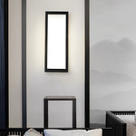 Rectangular Black Modern Outdoor Wall Lamp Li002194