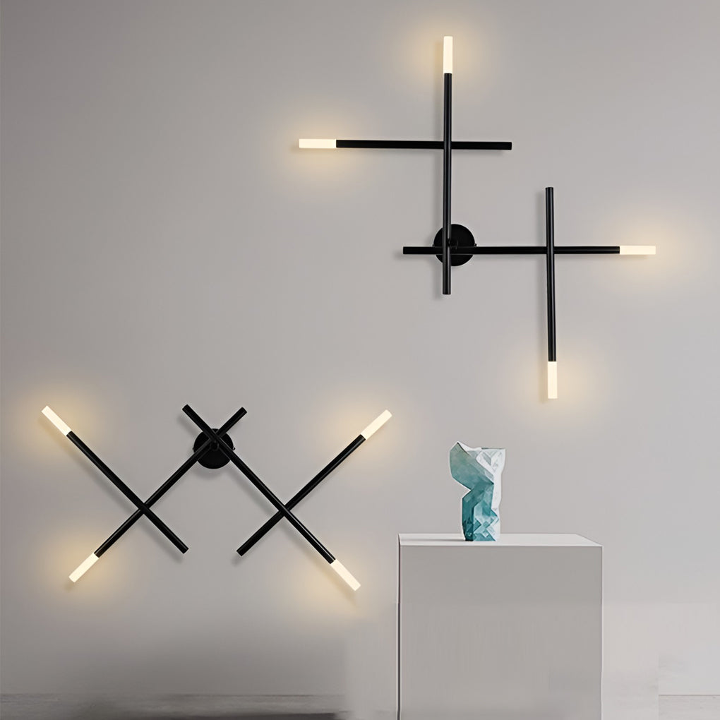 Modern LED Wall Sconce with Artistic Iron and Acrylic Design