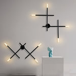 Modern LED Wall Sconce with Artistic Iron and Acrylic Design