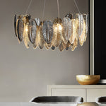 Feathers Glass Modern Chandelier Li002508