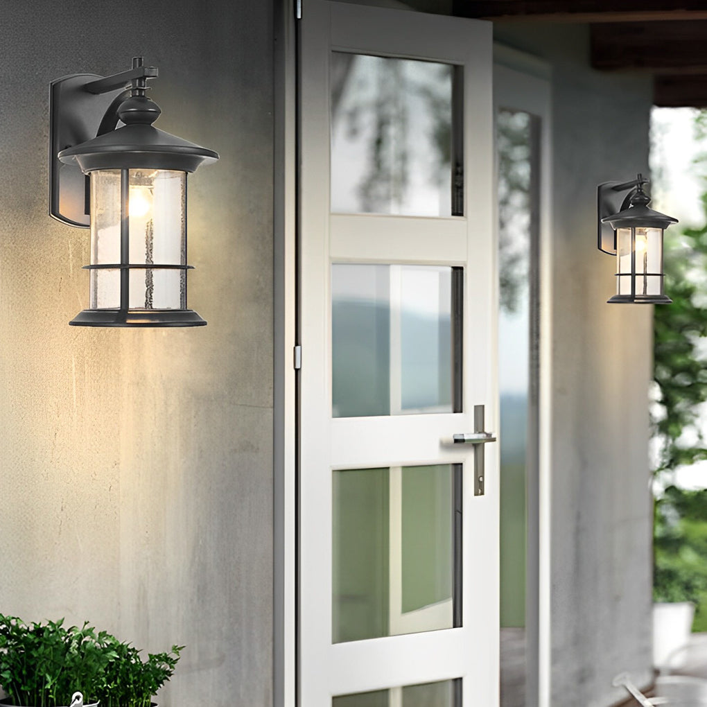 Retro Black American Garden Wall Lamp Ha076234