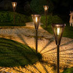 Intelligent Solar LED Pathway Lights with Tapered Black Design