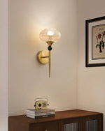 Isabelle Ribbed Glass Wall Sconce in Gold or Black
