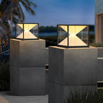 Square Solar Fence Post Lights Ha079341