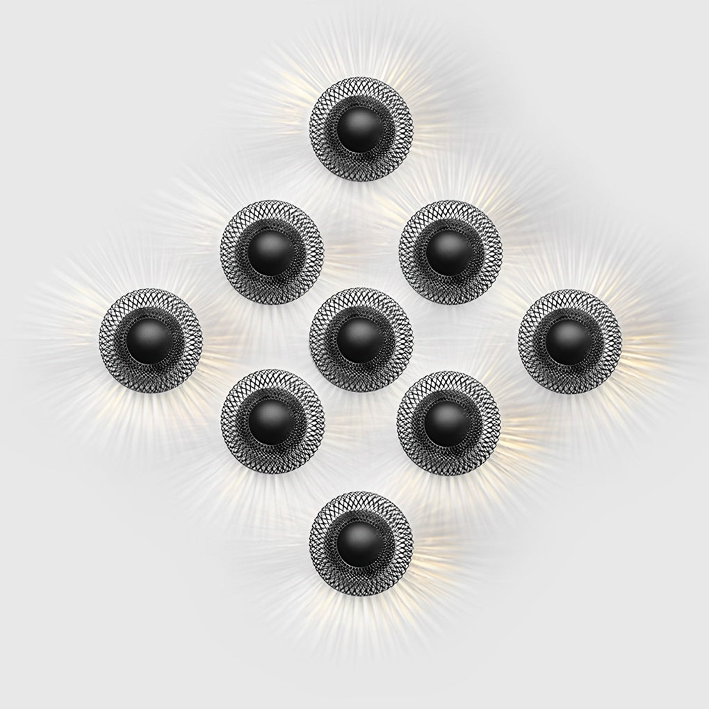 Circular Nest Grid Wall Sconce Ha078264