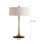 Brass And Espresso Bronze Modern Table Lamp