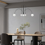 Modern White Round Glass Pendant Light