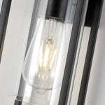 Black Iron Frame Retro Glass Cover Industrial Wall Sconces Lighting