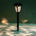 Modern Solar Path Lights Set of 2 with Frosted Glass Shades