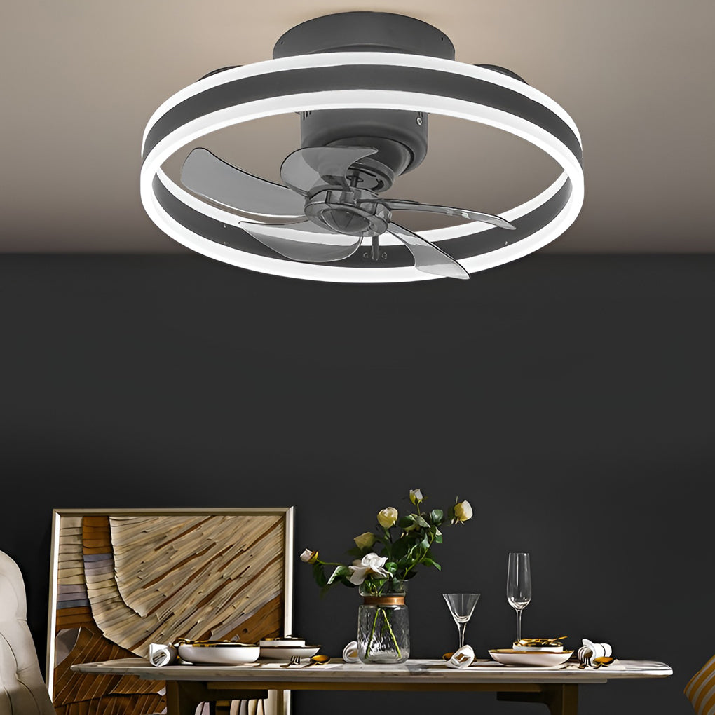 Round Stepless Dimming Modern Ceiling Fan Li001946