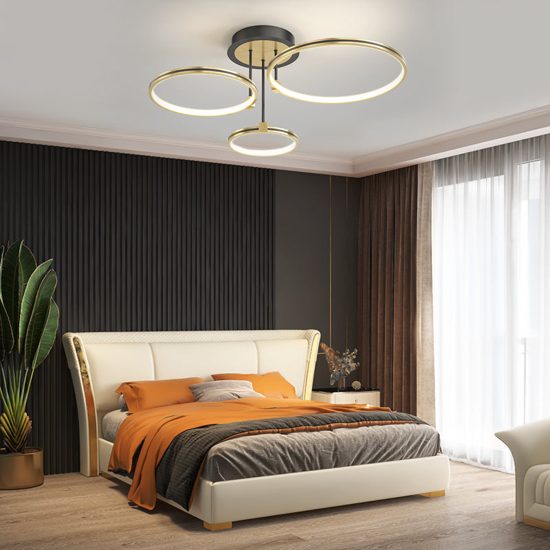 Rings Modern Ceiling Lights With Leather Ha098316