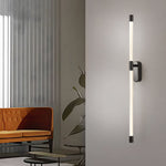 Acrylic Tube Tall Linear Wall Semi Flush Mount Sconce
