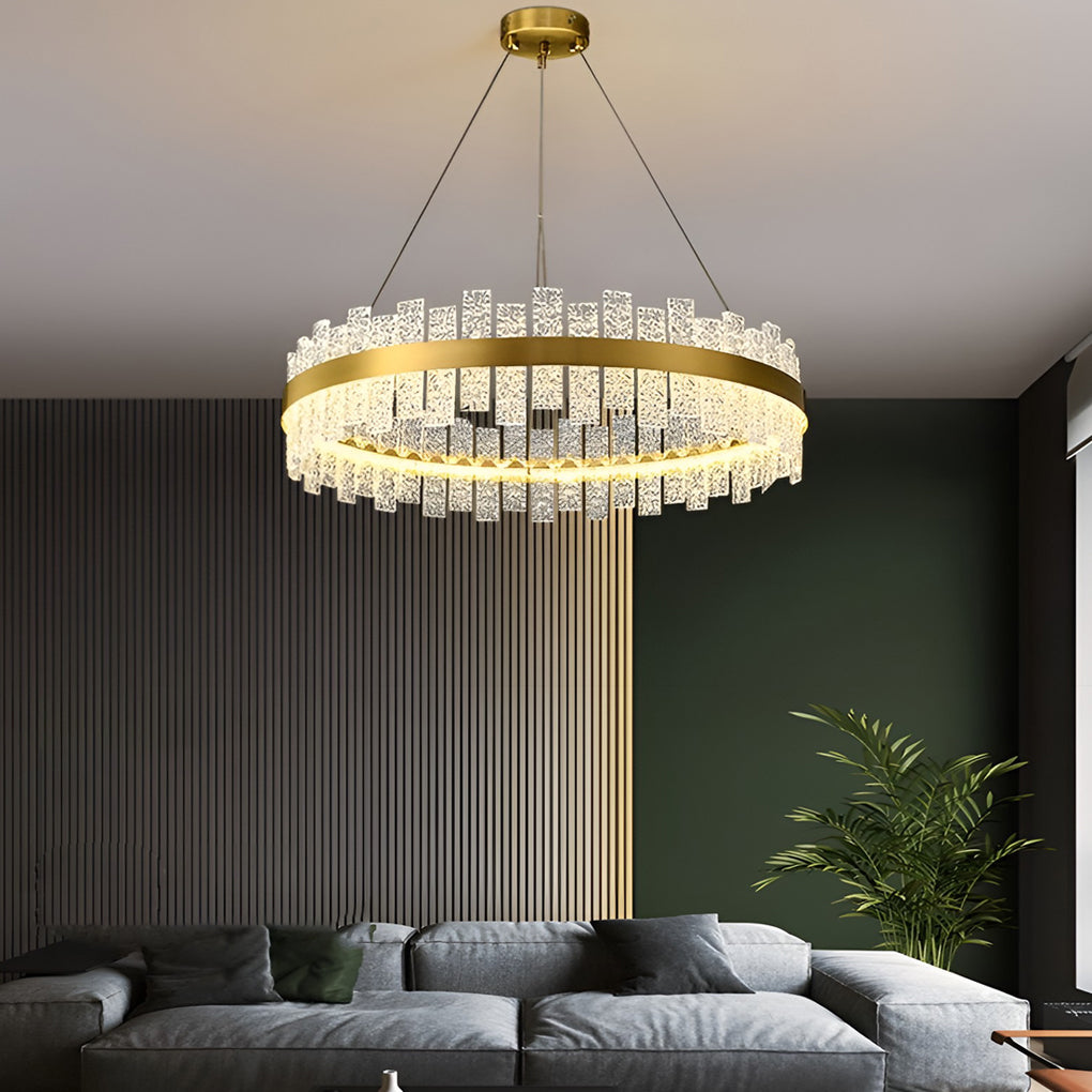 Round Dimming Led Glass Pendant Light Li001957