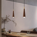 Wood Cone Led Pendant Light Li002660