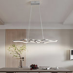 Linear Island Suspended Lighting Fixture Modern Led Pendant Light For Dining Room