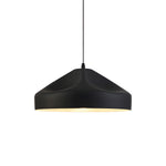Pleat Box Led Pendant Light 1 Light Black White Aluminum Hanging Lamp
