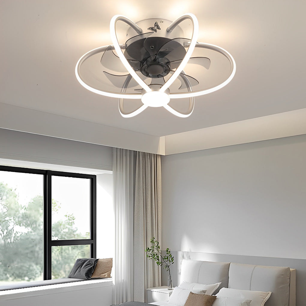 Flower Bladeless Ceiling Fans With Remote Ha082877