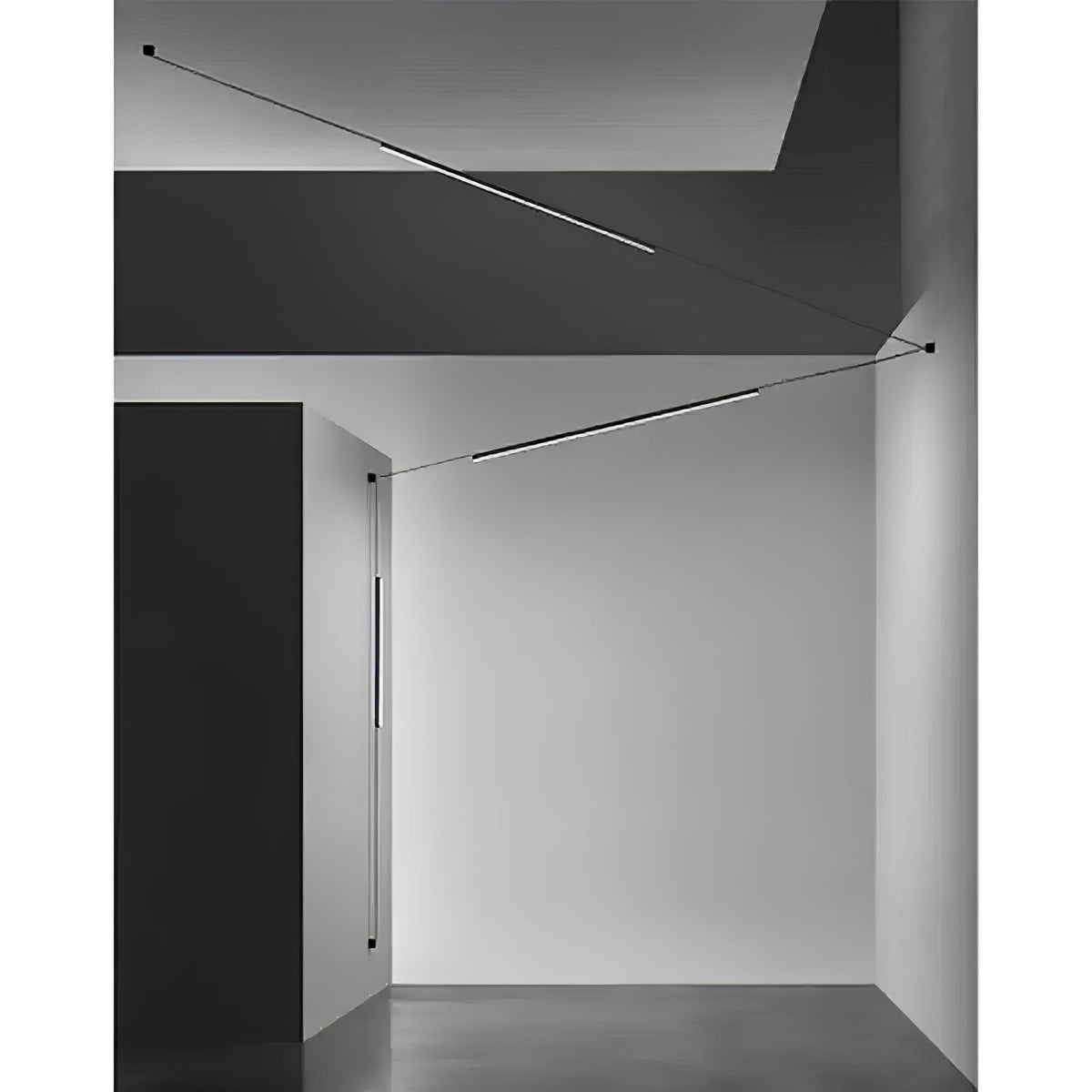 Belto Linear LED Pendant Light – Canvas Strap Suspension, Modern Minimalist