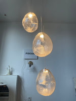 Liquid Glass Stone Pendant Light – Sculptural Blown Glass Chandelier